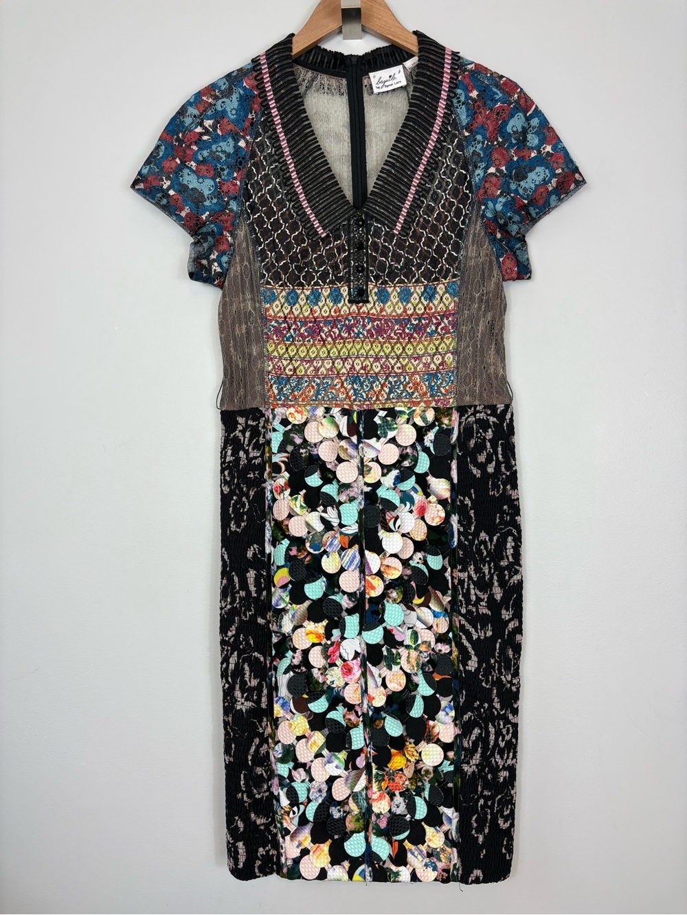 Anthropologie Byron Lars Beguile Margot Pencil Dress Sz *Missing Belt - Picture 3 of 14